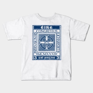 Sword Of Light / Vintage Irish Postage Stamp Design Kids T-Shirt